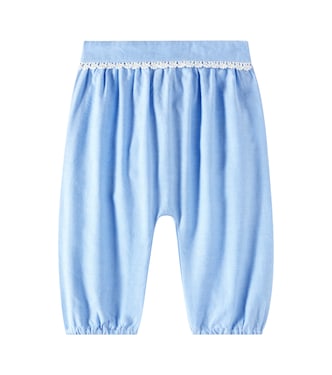 Pantalon Flor en coton et dentelle | Louise Misha