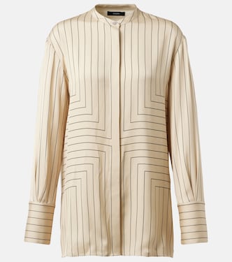 Athena striped silk-blend shirt | Joseph