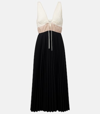 Vestido midi Stephanie de popelín plisado  | Simkhai