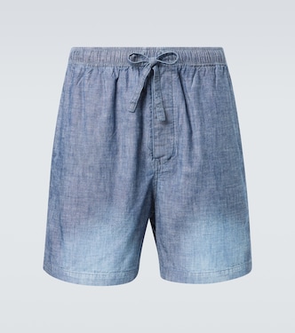 Mid-rise cotton Bermuda shorts | Loewe