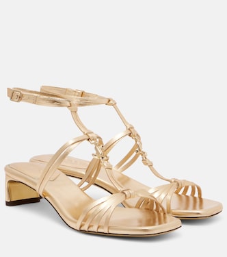 Frann 35金属感皮革凉鞋 | Jimmy Choo