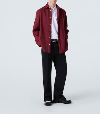 Camisa en mezcla de algodón con GG | Gucci