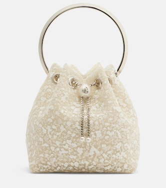 Verzierte Bucket-Bag Bon Bon Small aus Spitze | Jimmy Choo