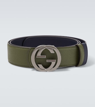 Double G reversible leather belt | Gucci