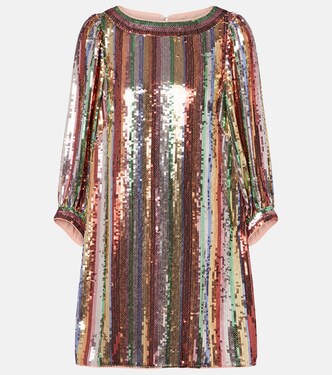 Laurie sequined striped minidress | Rixo