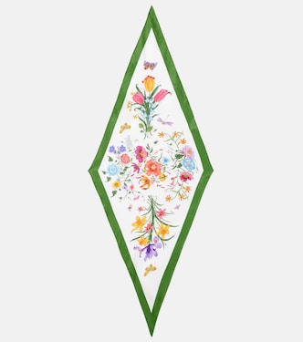 Printed silk twill scarf | Gucci