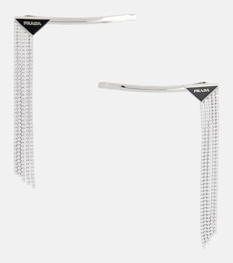 Set di 2 fermacapelli con cristalli | Prada