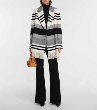 Striped Luxury cotton and wool jacket | Dorothee Schumacher