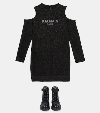 Verziertes Kleid aus Jersey | Balmain Kids