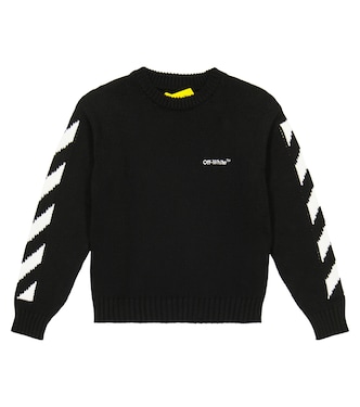 Jersey de algodón con punto intarsia | Off-White Kids