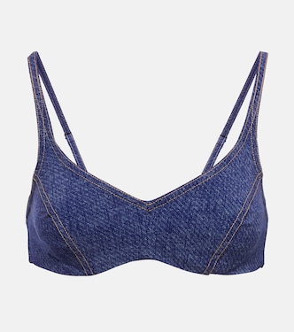Top de bikini con efecto denim | Karla Colletto