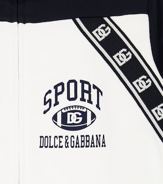 Logo zipped cotton track jacket | Dolce&Gabbana Kids