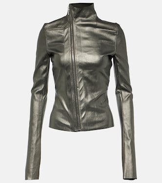 Jacke aus Metallic-Leder und Baumwolle | Rick Owens