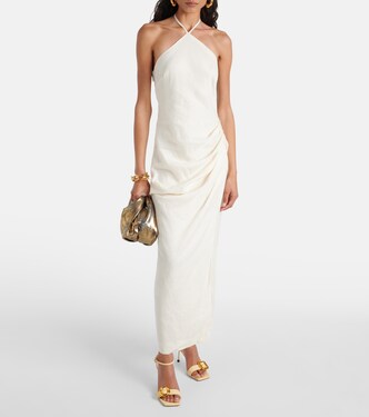 Hansel halterneck linen maxi dress | Simkhai