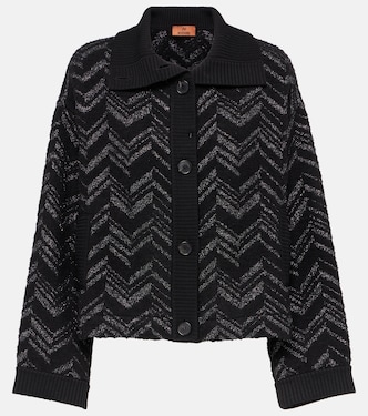 Cárdigan de lamé y bouclé en zigzag | Missoni