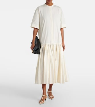 Abito lungo in popeline di cotone | Jil Sander