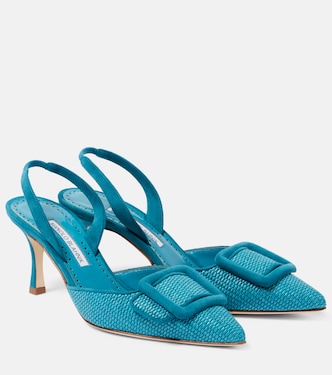 Slingback-Pumps Maysli 70 aus Raffiabast | Manolo Blahnik