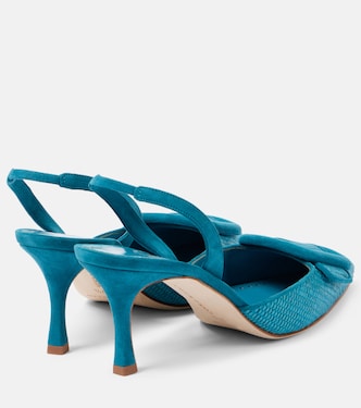 Salones destalonados Maysli 70 de rafia | Manolo Blahnik