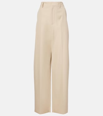 Wool and cotton wide-leg pants | Tod's