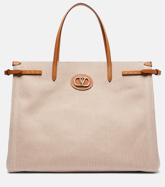 Tote Antibes aus Canvas mit Leder | Valentino Garavani
