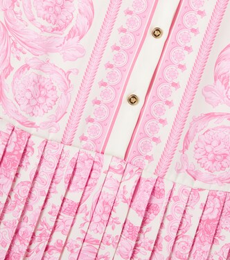 Hemdblusenkleid Barocco aus Twill | Versace Kids