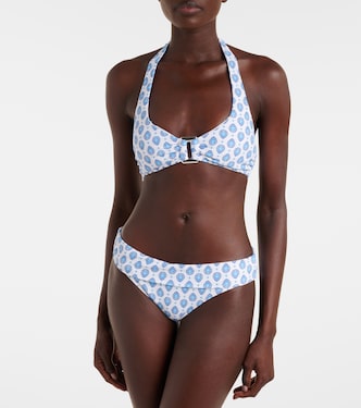 La Croissette printed bikini top | Heidi Klein