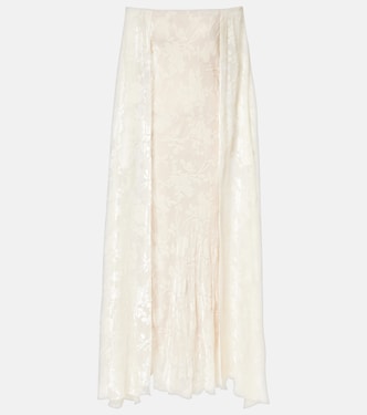 Floral satin jacquard maxi skirt | Rodarte