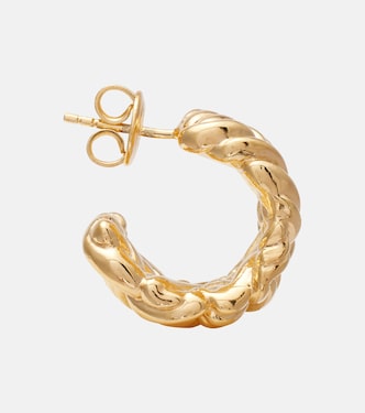 Intreccio Large gold-plated earrings | Bottega Veneta
