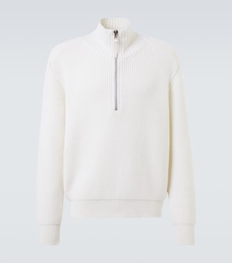 Ribbed-knit wool half-zip sweater | Tom Ford