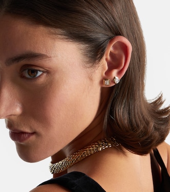 Einzelner Ohrring aus 9kt Gelbgold mit Diamant | Rainbow K