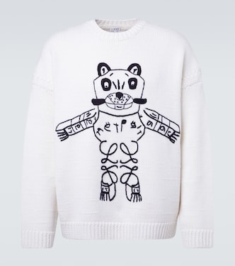 x Louis Wain embroidered wool sweater | Loewe