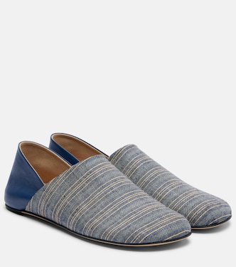 Leather-trimmed slip-on shoes | JW Anderson