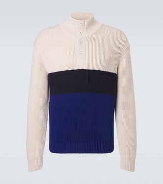 Colorblocked cotton and silk sweater | Dunhill