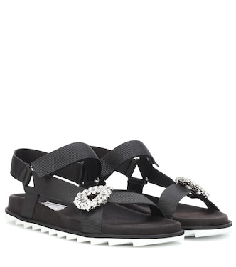 Sandali in tessuto con cristalli | Roger Vivier