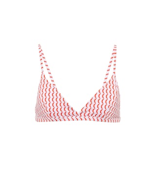 Genoa wave-print bikini top | Asceno