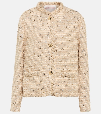 Chaqueta de tweed adornada | Valentino