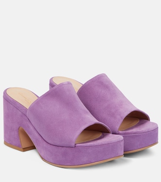 Suede platform mules | Gianvito Rossi