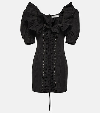 Ruffled puff-sleeve minidress | Alessandra Rich