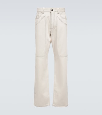 Paneled straight cotton pants | Winnie New York