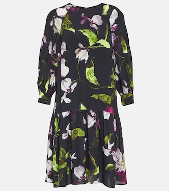 Robe en crêpe à fleurs | Erdem
