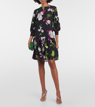 Bedrucktes Minikleid aus Crêpe | Erdem