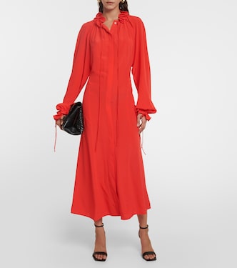 Abito lungo in chiffon di seta | Victoria Beckham
