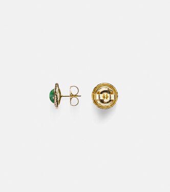 Boucles d'oreilles Palm en or 18 ct et tsavorites | Octavia Elizabeth