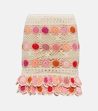 Minifalda Bouquet de algodón en croché | Anna Kosturova