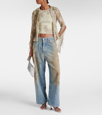 Sandalen Henson 70 mit Leder | Amina Muaddi