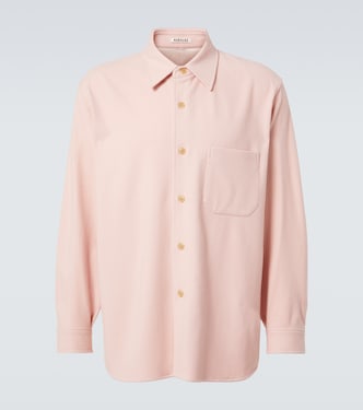 Wool flannel overshirt | Auralee