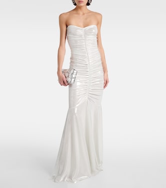 Robe longue métallisée | Norma Kamali