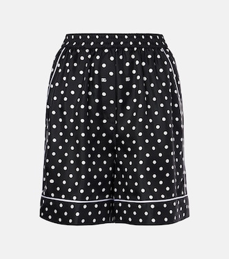 Shorts in twill di seta a pois | Dolce&Gabbana