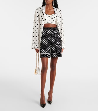 Shorts in twill di seta a pois | Dolce&Gabbana