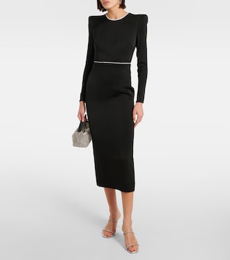Verziertes Midikleid aus Satin | Alex Perry